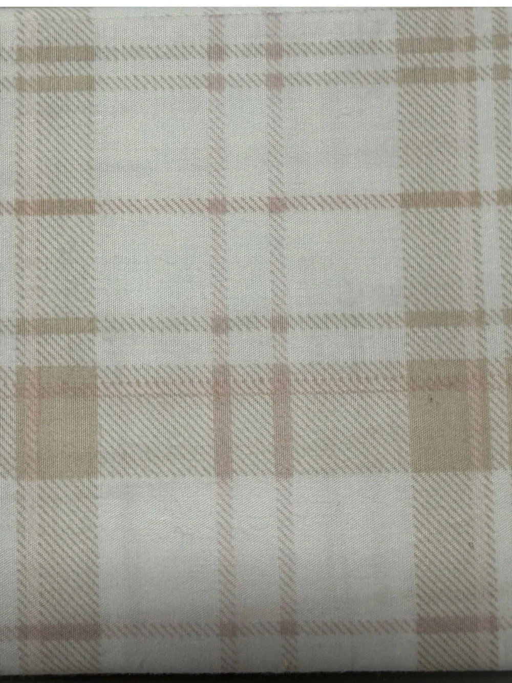 Lauren Ralph Lauren Erica Plaid Queen Sheet Set White Taupe Tan cotton NWT